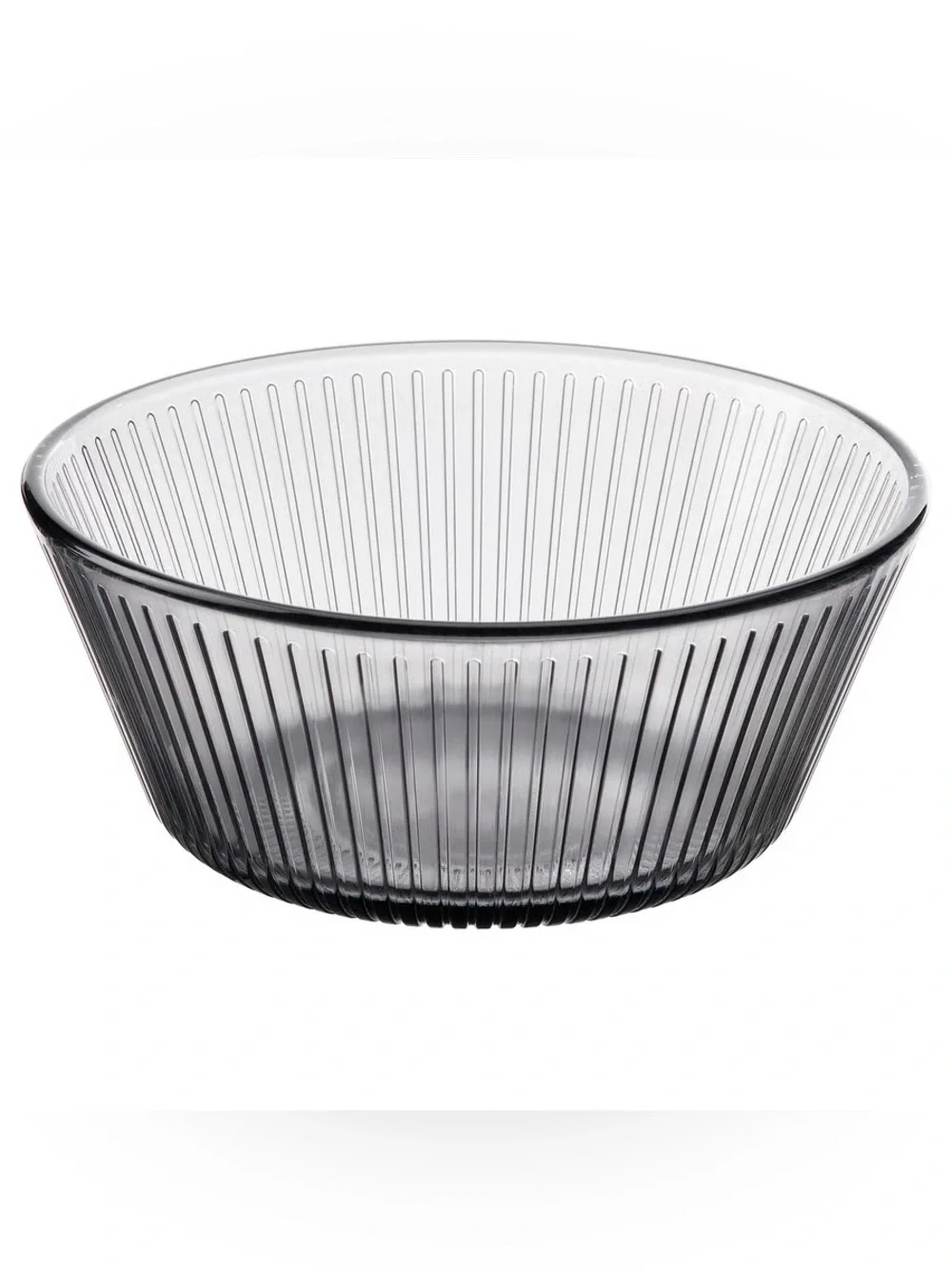 Gray Stripe Glass Bowls - Set of 4